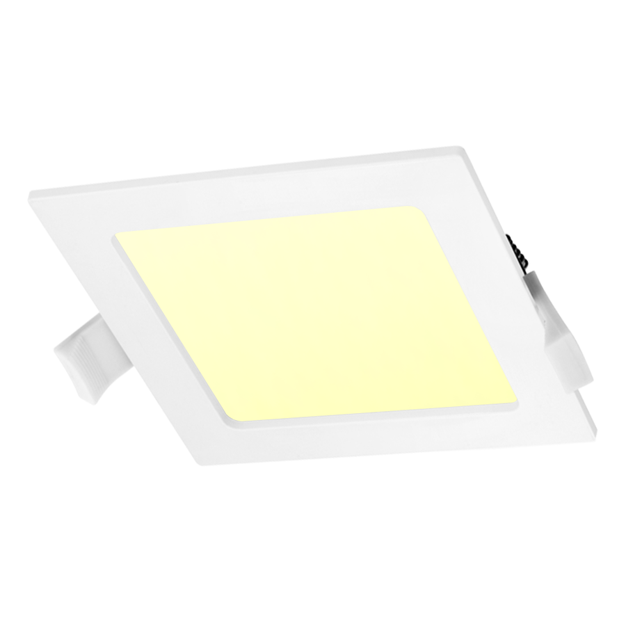 LED-Einbauleuchte viereckig 18 Watt 3000K 1300lm Ø205 mm