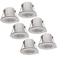 Samsung complete set of 6 pieces dimmable LED downlights Malta 5 Watt warm white IP65