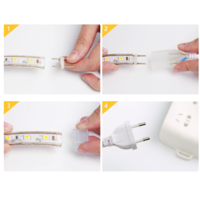LED Lichtslang plat 50m kleur 3000K warm wit 60 LEDs/m IP65 Plug & Play