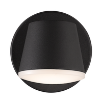 Memphis neigbare LED-Wandleuchte - 3000K warmweiß - 6 Watt - IP54 für drinnen & draußen - Moderne Wandleuchte - Schwarz
