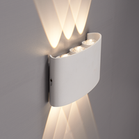 Tulsa dimmbare LED-Wandleuchte - Up & Down Licht - IP54 - 6 Watt - 3000K warmweiß - Innen und Außen - 3 Jahre Garantie - Weiß