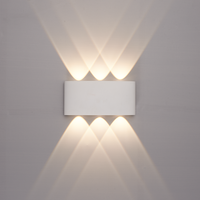 Tulsa dimmbare LED-Wandleuchte - Up & Down Licht - IP54 - 6 Watt - 3000K warmweiß - Innen und Außen - 3 Jahre Garantie - Weiß