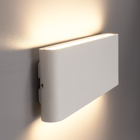 Dallas XL dimbare LED wandlamp - 3000K warm wit - 24 Watt - Up & down light - IP54 voor binnen en buiten - Tweezijdige muurlamp - Wit