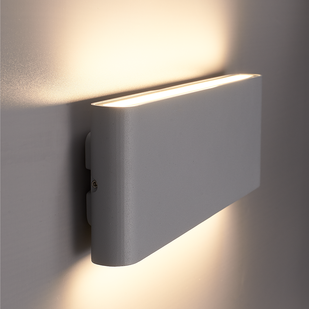 Dimmable LED wall light Dallas XL grey 3000K INTOLED Innovative LED