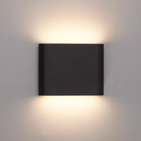 Dallas S dimbare LED wandlamp - 3000K warm wit - 6 Watt - Up & down light - IP54 voor binnen en buiten - Tweezijdige muurlamp - Zwart