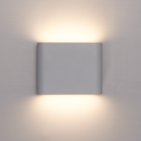 Dallas S dimmbare LED-Wandleuchte - 3000K warmweiß - 6 Watt - Up & Down Licht - IP54 für innen und außen - Doppelseitige Wandleuchte - Grau