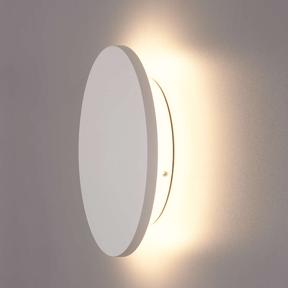 Casper XL LED Wandlamp Wit - 3000K warm wit - 9 Watt - Rond - Muurlamp voor binnen en buiten voor binnen en buiten