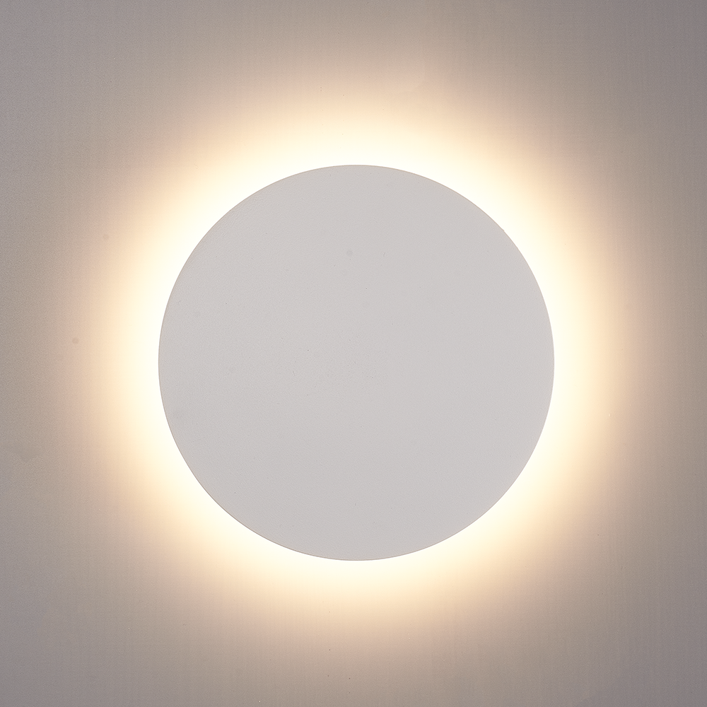 Casper XL LED Wandlamp Wit - 3000K warm wit - 9 Watt - Rond - Muurlamp voor binnen en buiten voor binnen en buiten