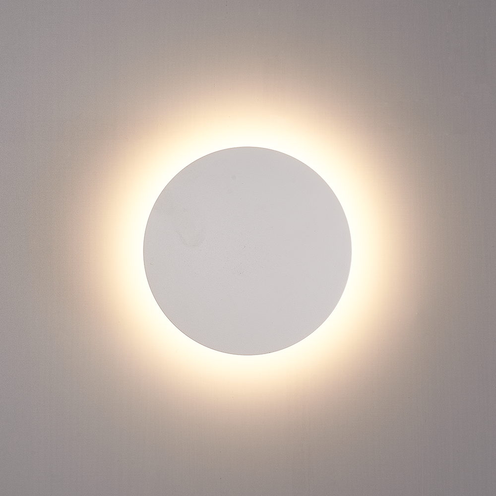 Casper LED Wandlamp Wit - 3000K warm wit - 6 Watt - Rond - Muurlamp voor binnen en buiten voor binnen en buiten