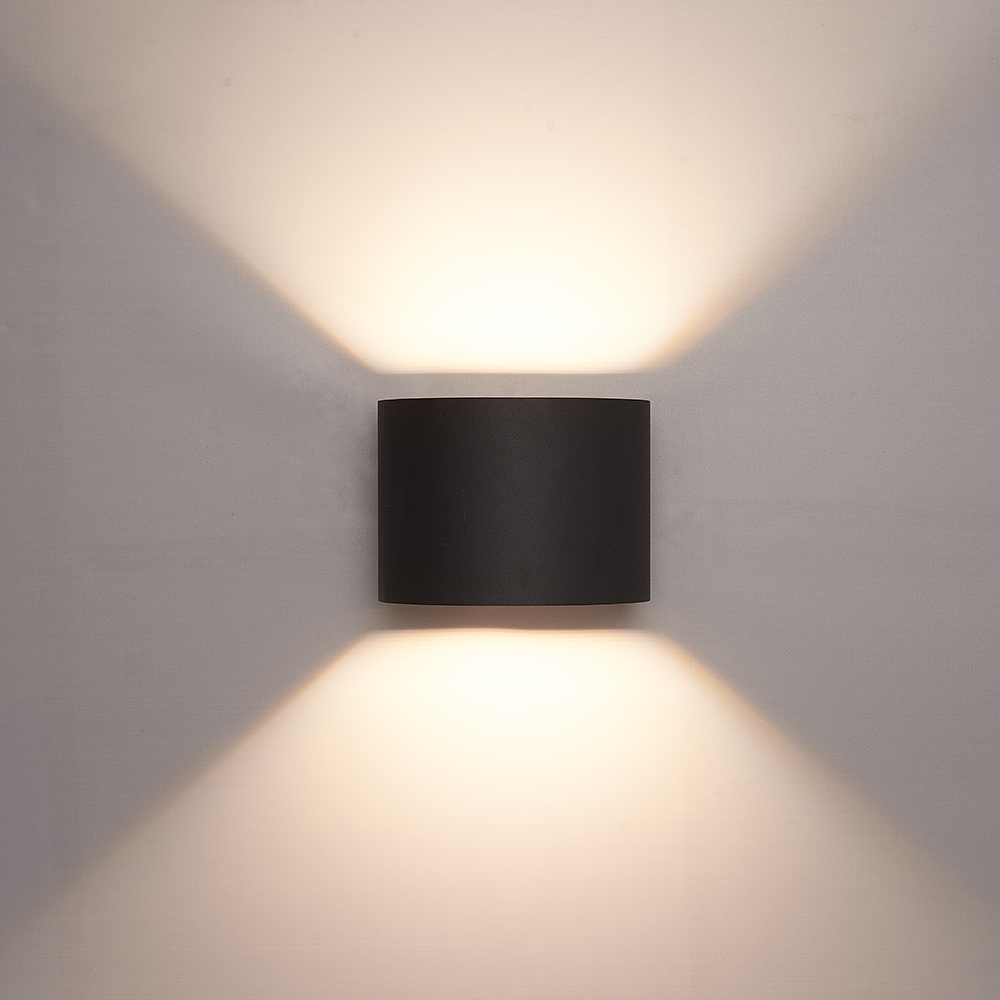 Denver LED Wandlamp - Up & Down - 6 Watt - Dimbaar - IP54 waterdicht voor buiten - 3000K Warm wit - Zwart - Voor woonkamers, badkamers, gevels, slaap