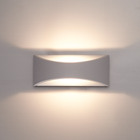 Lowa LED Wandleuchte - 3000 Kelvin warmweiß - 6 Watt - Up- & Down Licht - IP54 für den Innen- und Außenbereich - Moderne Wandleuchte - Doppelseitig - Grau