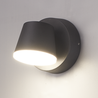 Memphis kantelbare LED wandlamp - 3000K warm wit - 6 Watt - IP54 voor binnen en buiten - Moderne muurlamp - Zwart