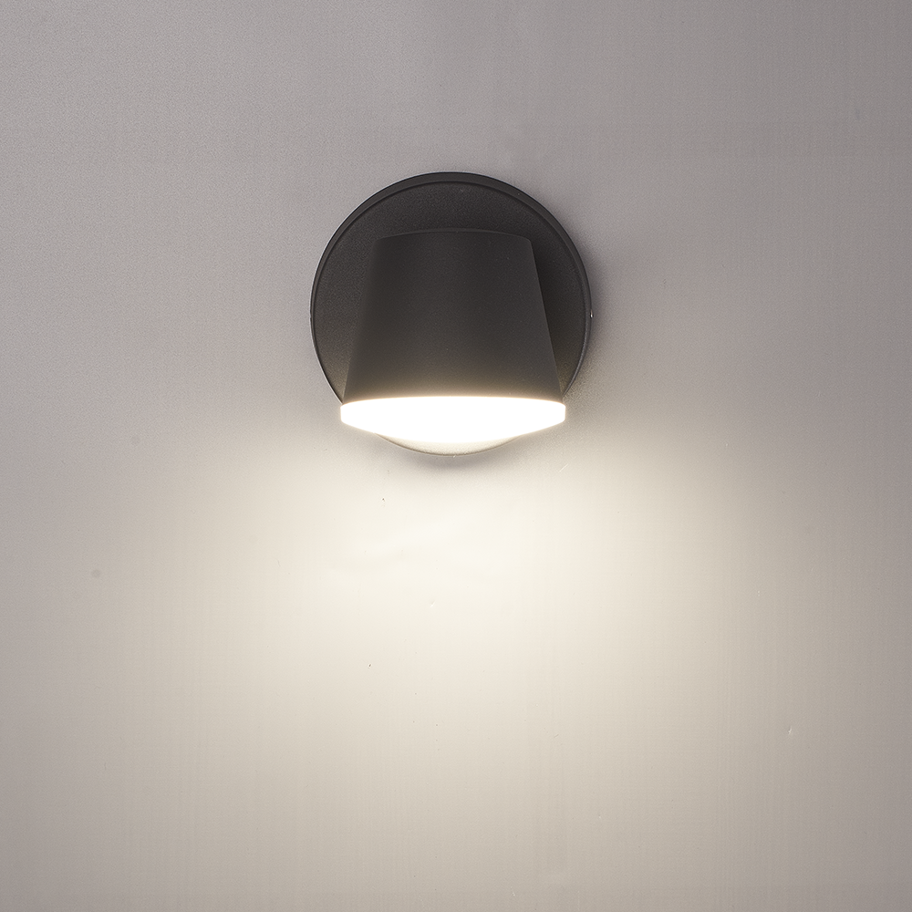 Memphis LED wandlamp - 3000K warm wit - 6 Watt - IP54 voor binnen en buiten - Moderne muurlamp - Zwart voor binnen en buiten