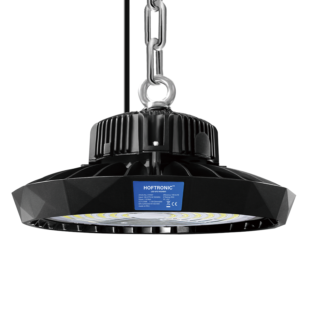 HOFTRONIC™ LED High bay Saturn 110W 120° IP65 Dimbaar 5700K 190lm/W Hoftronic Powered 5 jaar garantie