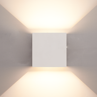 LED Wandleuchte 6 Watt 3000K Beidseitig leuchtend IP65 Weißer Cube