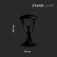 LED Tuinlantaarn staand LED Aluminium Vierkant IP44 E27
