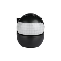 PIR bewegingssensor met schemerschakelaar 180° bereik 12 meter Maximaal 400 Watt opbouw kleur zwart IP44