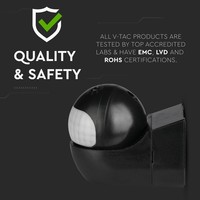PIR motion sensor with twilight switch 180° range 12 meter Maximum 400 Watt surface color black IP44