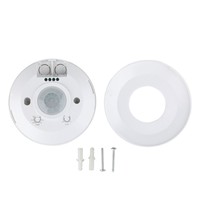 PIR Bewegungsmelder mit Dämmerungsschalter 360° Reichweite 6m Maximal 1000 Watt IP20 Aufputz Farbe weiß