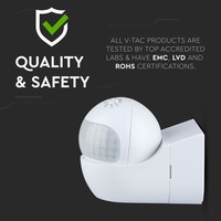 PIR motion sensor with twilight switch 180° range 12 meter Maximum 400 Watt surface mounted color white IP44