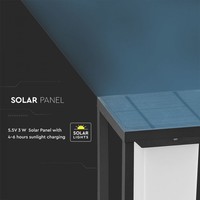 LED Solar Staande lamp met Schemerschakelaar Samsung 2 Watt 3000K Antraciet Max. 8 Branduren