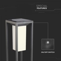 LED Solar Staande lamp met Schemerschakelaar Samsung 2 Watt 3000K Antraciet Max. 8 Branduren