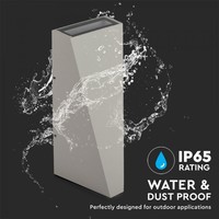 LED Wandleuchte 6 Watt 4000K doppelseitig leuchtend IP65 grau