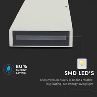 LED wandlamp 6 Watt 4000K Up & Down light IP65 grijs