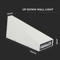 LED Wandleuchte 6 Watt 4000K doppelseitig leuchtend IP65 weiß
