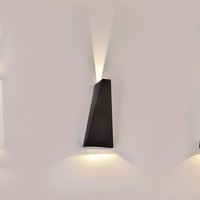 LED wandlamp 6 Watt 4000K Up & Down light IP65 zwart