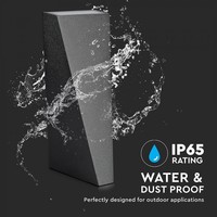 LED wandlamp 6 Watt 3000K Up & Down light IP65 zwart
