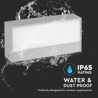 LED wall lamp 12 Watt Grey 3000K Double-sided illuminated IP65