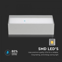 LED wall lamp 12 Watt Grey 3000K Double-sided illuminated IP65