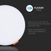 MINI LED Paneel Downlight wit 18 Watt 4000K rond IP20