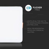 MINI LED Paneel Downlight wit 18 Watt 3000K vierkant IP20