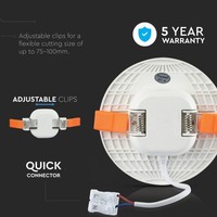 MINI LED Paneel Downlight wit 24 Watt 4000K rond IP20