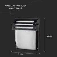 Traditionele LED Wand Buitenlamp E27 IP44 Mat Zwart