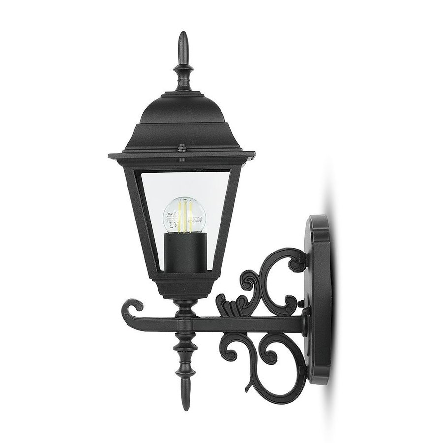 verkoopplan Ontslag nemen Milieuactivist Traditioneel klassieke wandlamp zwart voor E27 lampen IP44