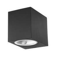 Vierkante Buitenlamp Wand LED Zwart IP44