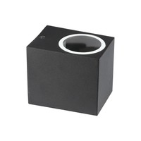 Vierkante Buitenlamp Wand LED Zwart IP44