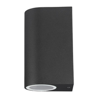Tweezijdig oplichtende buitenlamp wand voor GU10 spots IP44 vochtbestendig 3 jaar garantie