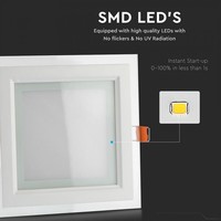 LED Downlight 12 Watt 3000K 840lm Glas