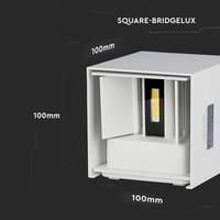 LED Wandleuchte 6 Watt 3000K Beidseitig leuchtend IP65 Weißer Cube