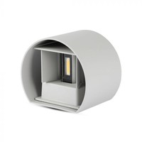 LED Wandleuchte 6 Watt 3000K 660lm IP65 Grau Rund