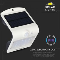 LED Solar Lamp White 1.5 Watt 4000K Neutral white with motion sensor