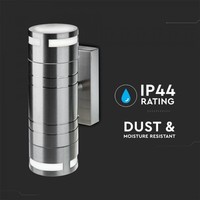 Wandleuchte GU10 Rund Edelstahl IP44