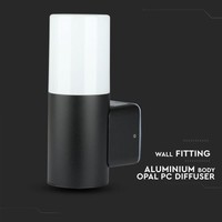 Wandlamp GU10 Rond Zwart Aluminium IP54