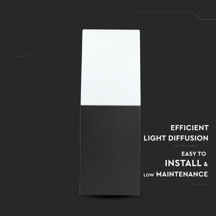 Wandlamp GU10 Vierkant Zwart Aluminium IP54 voor binnen en buiten
