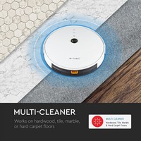 Smart Robot Staubsauger zum Selbstaufladen mit Ladestation weiß