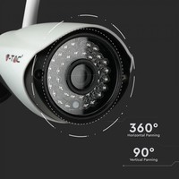 Satz von 4 Wifi-Sicherheitskameras für Innen- und Außenbereich HD 1080P inkl. Router. Weiß